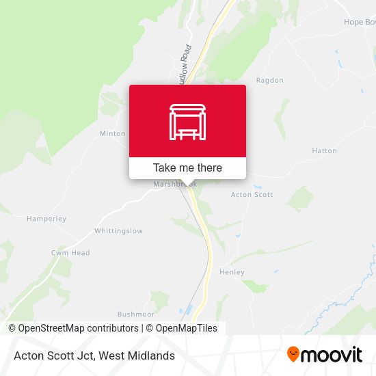Acton Scott Jct map