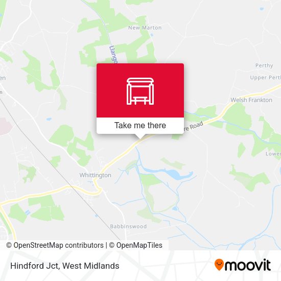 Hindford Jct map