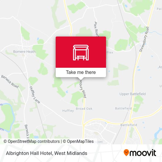 Albrighton Hall Hotel map