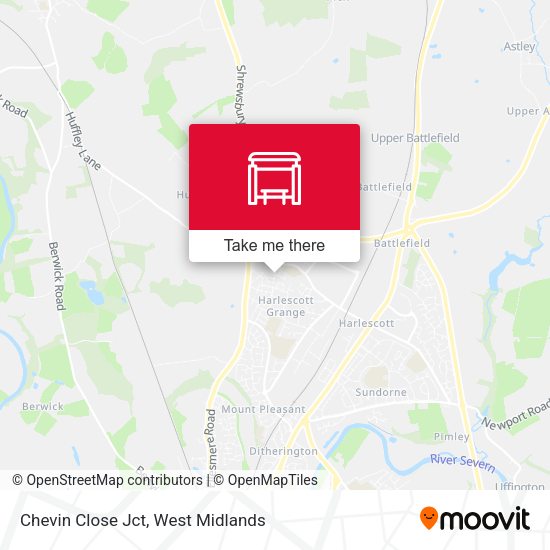 Chevin Close Jct map