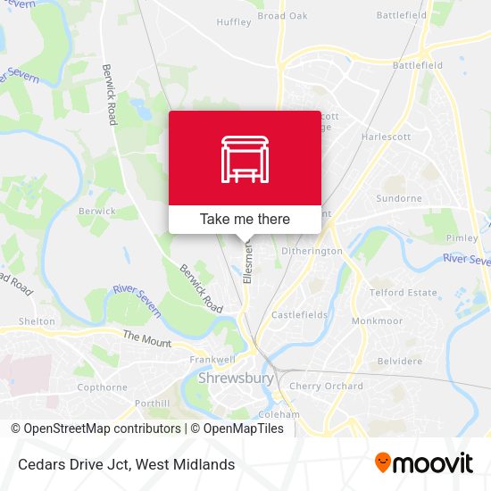 Cedars Drive Jct map