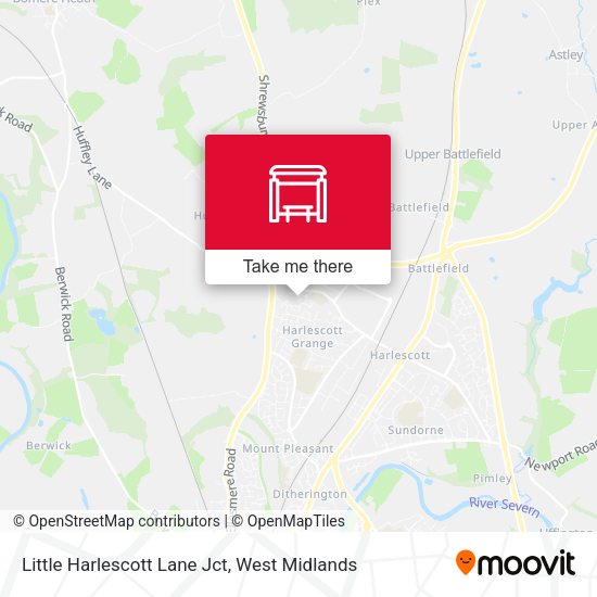 Little Harlescott Lane Jct map