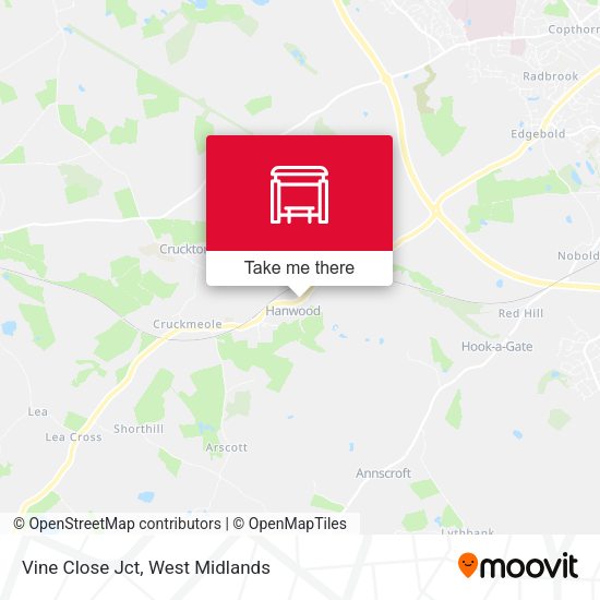 Vine Close Jct map