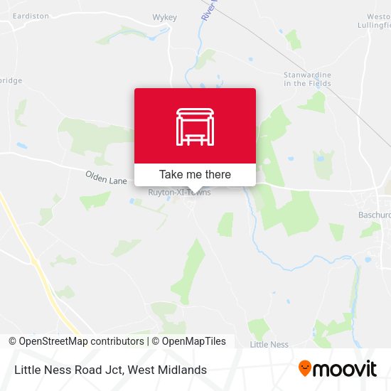 Little Ness Road Jct map