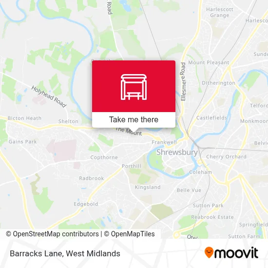 Barracks Lane map