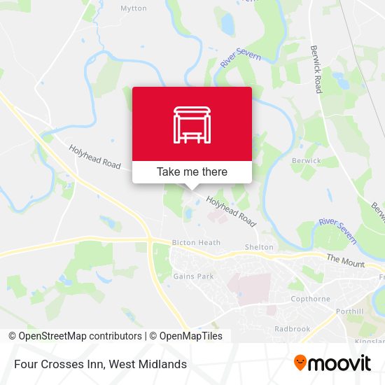 Four Crosses Inn map
