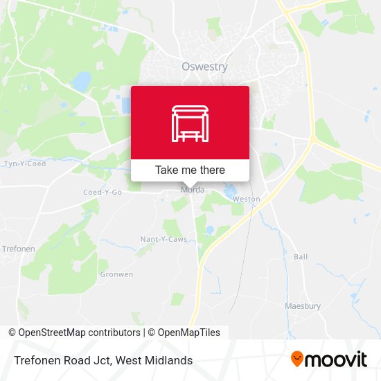Trefonen Road Jct map