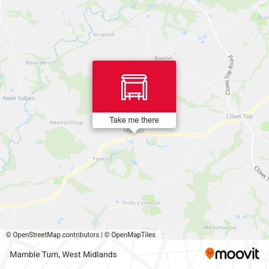 Mamble Turn map