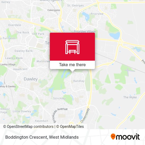 Boddington Crescent map