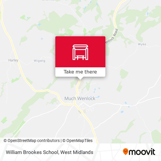 William Brookes School map