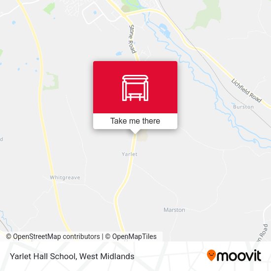 Yarlet Hall School map