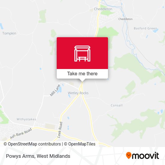 Powys Arms map