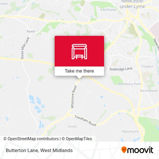 Butterton Lane map