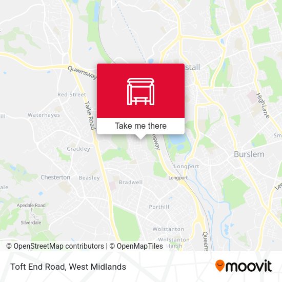 Toft End Road map