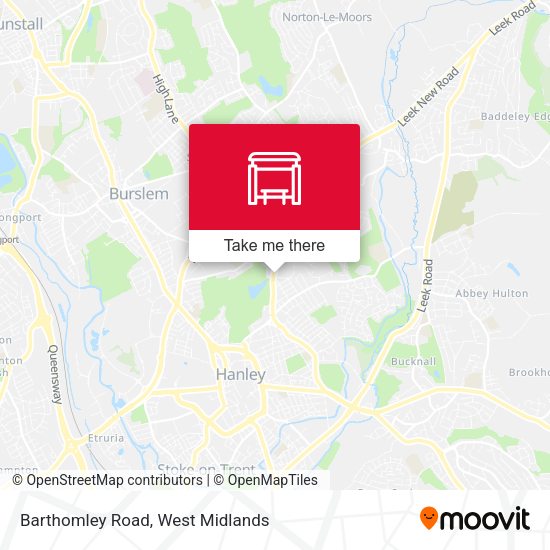 Barthomley Road map