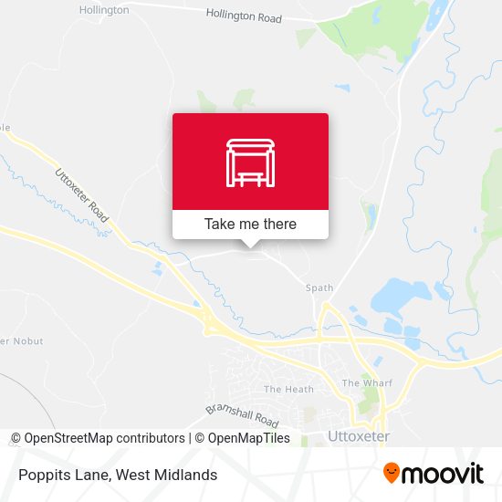 Poppits Lane map