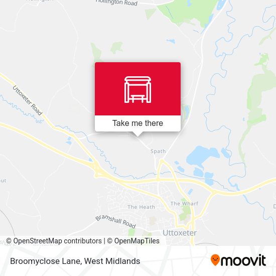Broomyclose Lane map