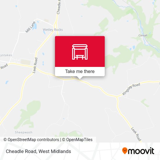 Cheadle Road map