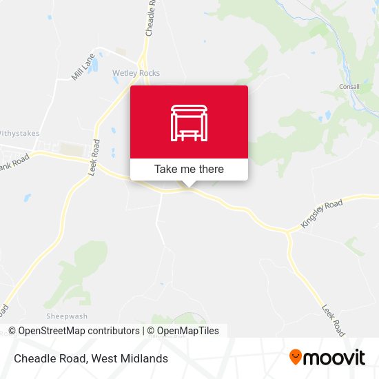 Cheadle Road map
