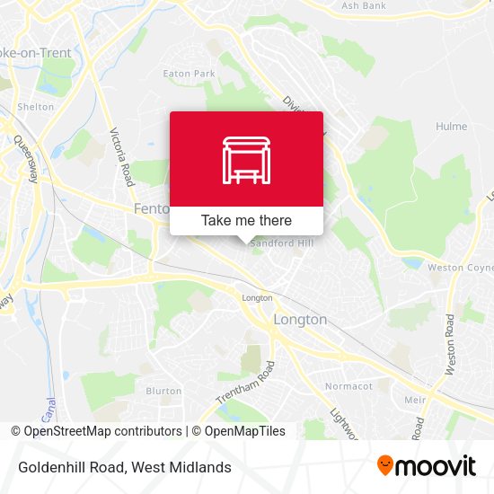 Goldenhill Road map