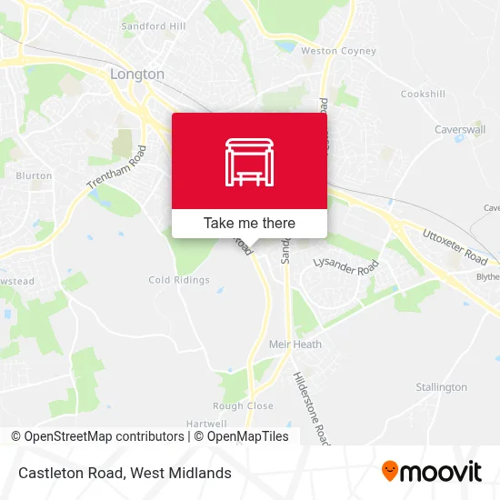 Castleton Road map