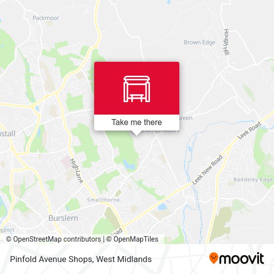 Pinfold Avenue Shops map