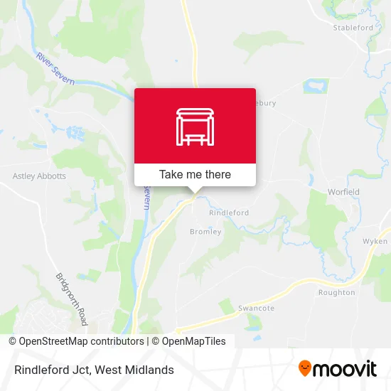 Rindleford Jct map