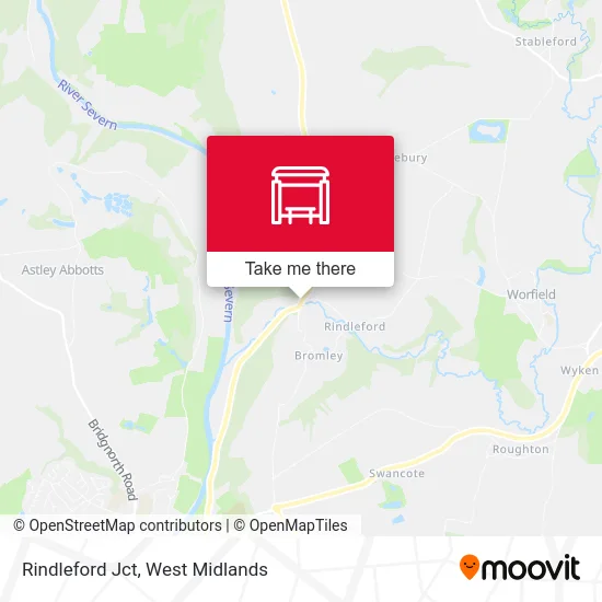Rindleford Jct map