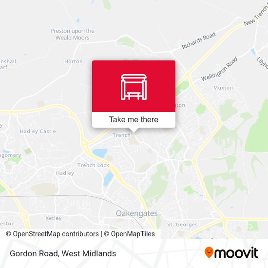 Gordon Road map