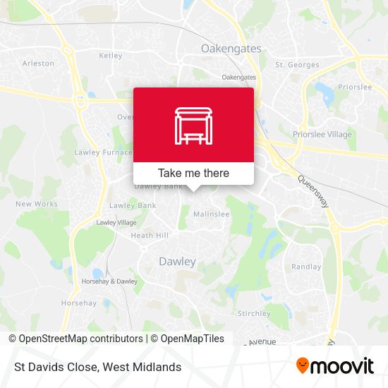 St Davids Close map