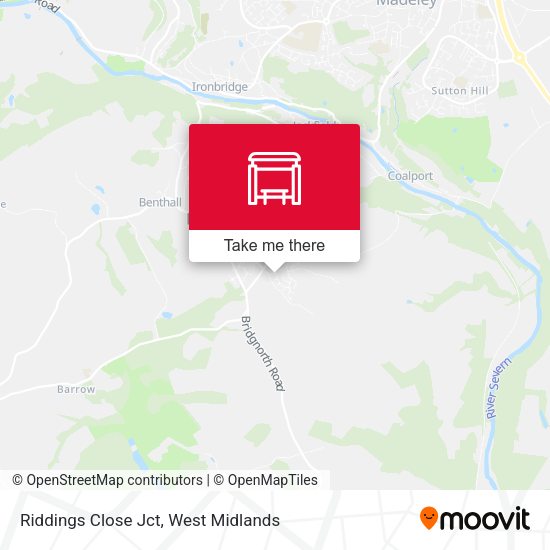 Riddings Close Jct map