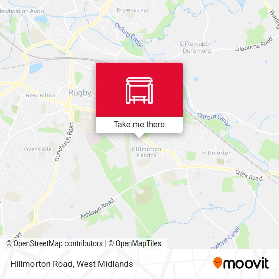 Hillmorton Road map