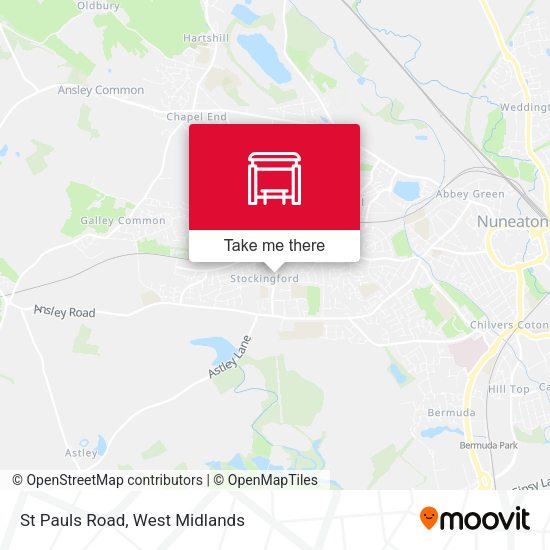 St Pauls Road map