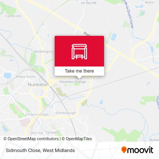 Sidmouth Close map