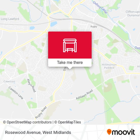Rosewood Avenue map