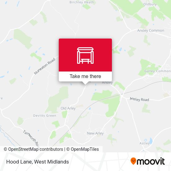 Hood Lane map