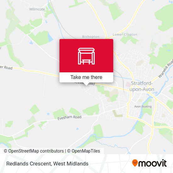 Redlands Crescent map