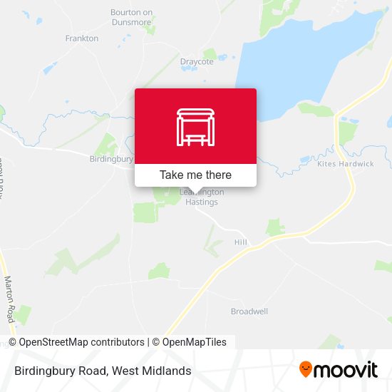 Birdingbury Road map