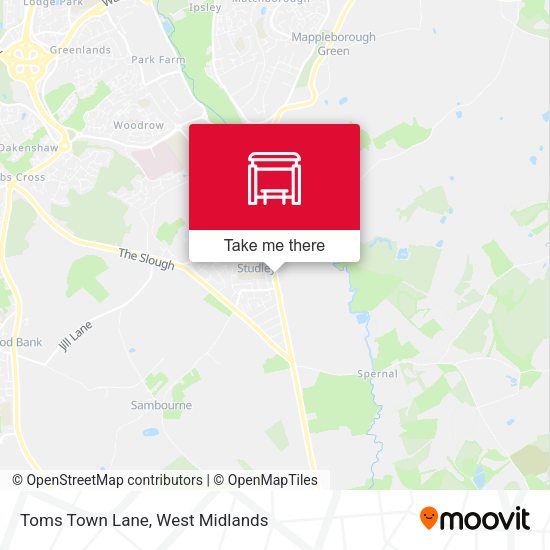 Toms Town Lane map