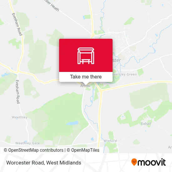 Worcester Road map