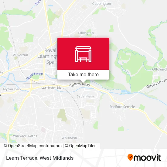 Leam Terrace map