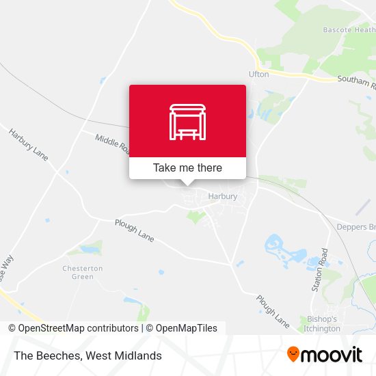 The Beeches map