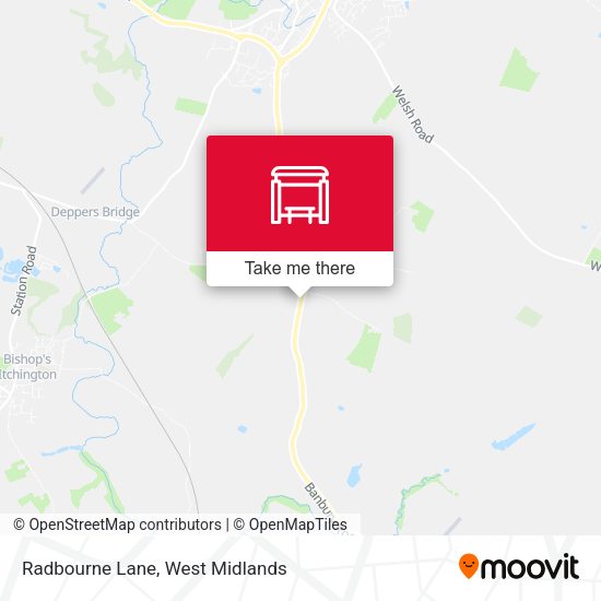 Radbourne Lane map