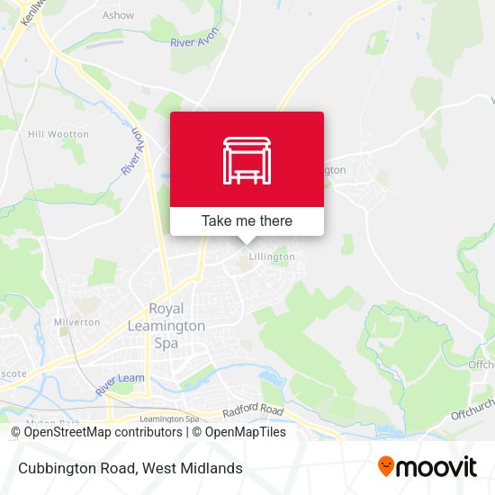 Cubbington Road map