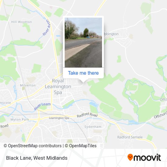 Black Lane map