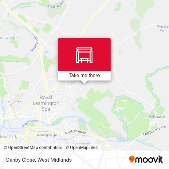 Denby Close map