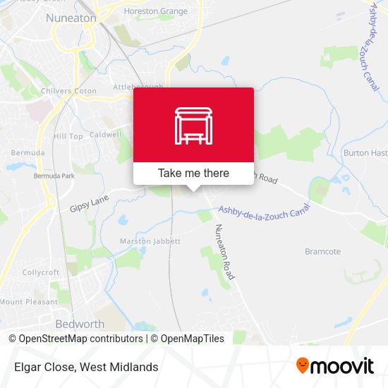 Elgar Close map