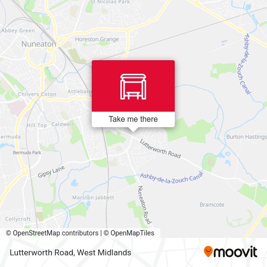 Lutterworth Road map
