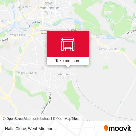 Halls Close map