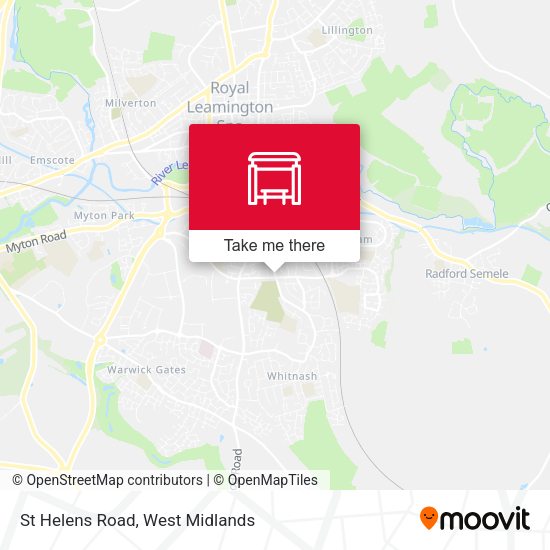 St Helens Road map